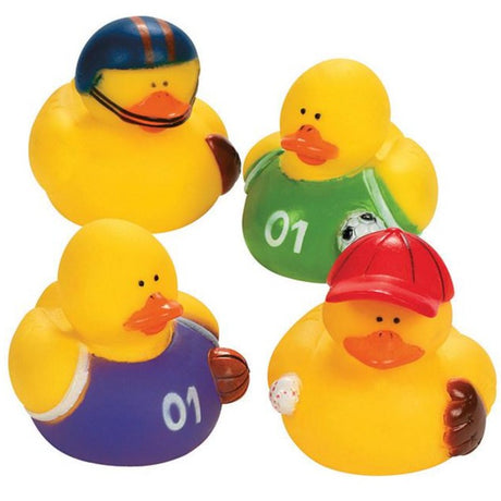 sports ducks, football, soccer, baseball, basketball