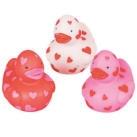 10 Pack of Mini Valentines Ducks - 1 1/2"