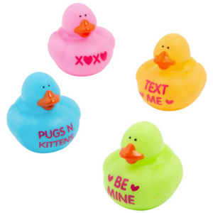 Valentines Sayings Ducks - XOXO, Text Me, Be Mine, Pugs N Kittens