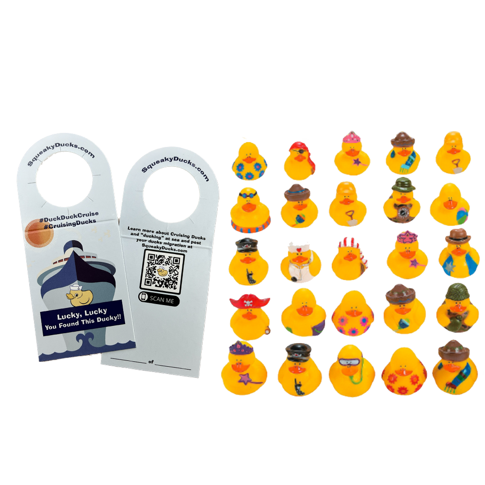 Cruise Duck Tag Set with Assorted Ducks