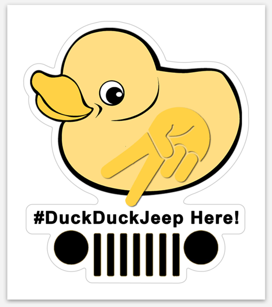 DuckDuckJeep Here Sticker