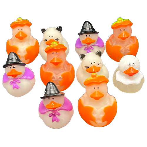 10 Pack - Mini Halloween Ducks - 1 1/2